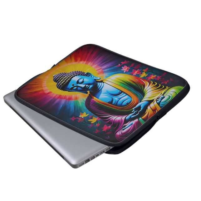 Capa Para Notebook Buda Raios Sagrados de Paz (Frente Inferior)