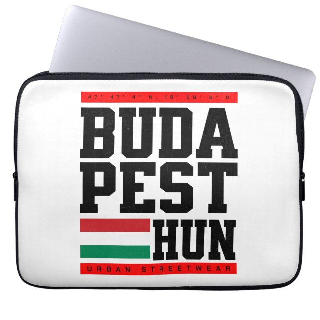 Capa Para Notebook Budapest Coordinates Design Retro-Style (Frente)