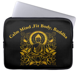 Capa Para Notebook Buddha Amid Lotus Flowers