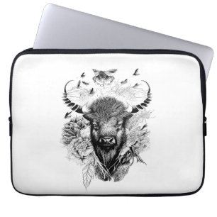 Capa Para Notebook Buffalo Bison Selvagem Natureza Animal Ilustração 