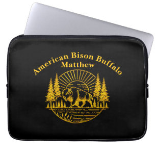 Capa Para Notebook Buffalo caminhando pelo rio em Sunset