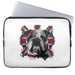 Capa Para Notebook Buldogue inglês engraçado