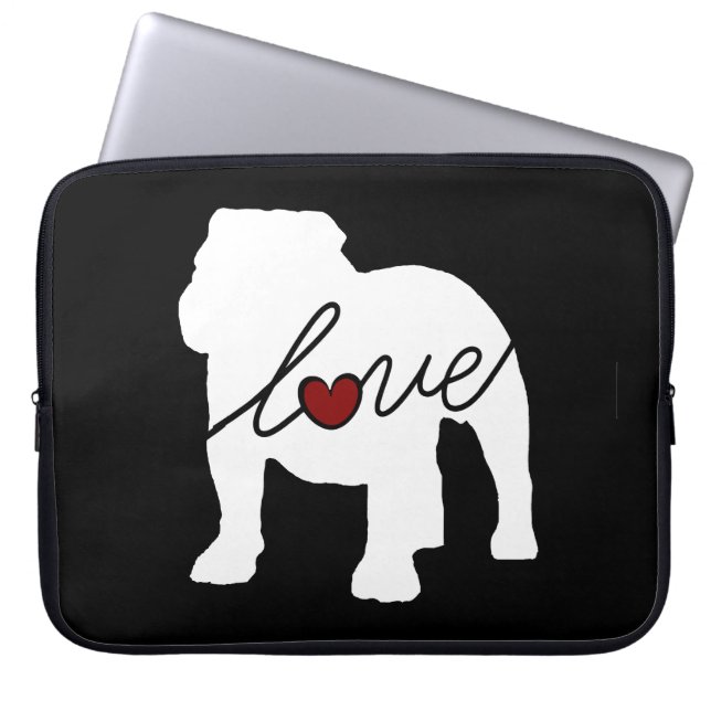Capa Para Notebook Buldogue inglês Loveq (Frente)