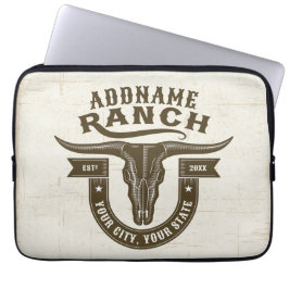 Capa Para Notebook Bull Steer Skull Western Ranch