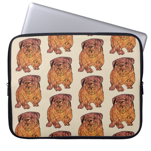 Capa Para Notebook Bulldog Art Neoprene Bolsa de laptop 15" (Frente)