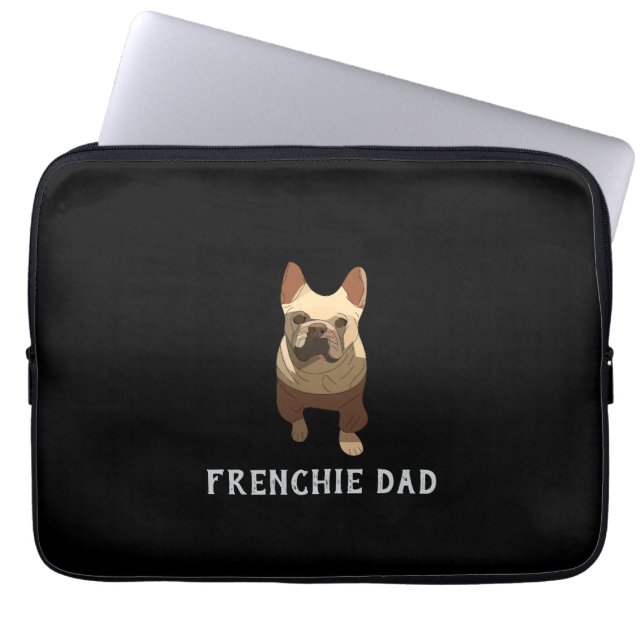 Capa Para Notebook Bulldog Francês, Pai do Frenchie (Frente)