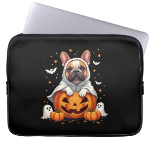 Capa Para Notebook Bulldog Inglês Engraçado Fantasma Boo Dia das Brux