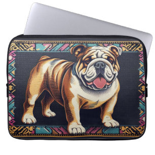 Capa Para Notebook Bulldog Realista na moda com Um Quadro Colorido