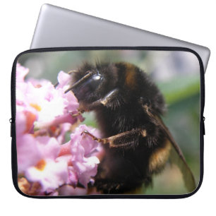 Capa Para Notebook Bumblebee Ocupado e Bolsa de laptop de Flores Rosa