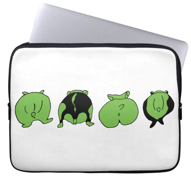 Capa Para Notebook Bumbuns de Hamster Verde (Frente)