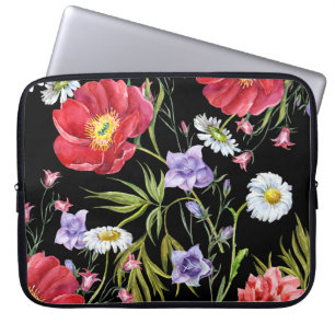 Capa Para Notebook Buquê de Aquarela: Padrão sem costura