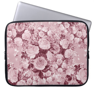 Capa Para Notebook Buquê de cor d'água de padrão sem costura de de