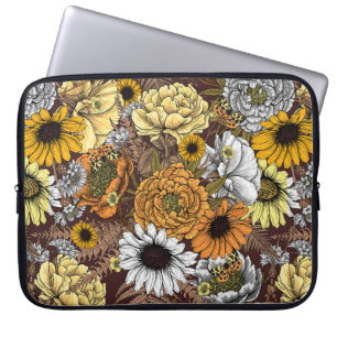 Capa Para Notebook Buquê de flores- rosas, peonias, margaridas