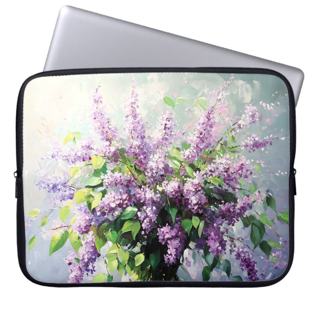 Capa Para Notebook Buquê de Lilás em Flor de Lavanda (Frente)