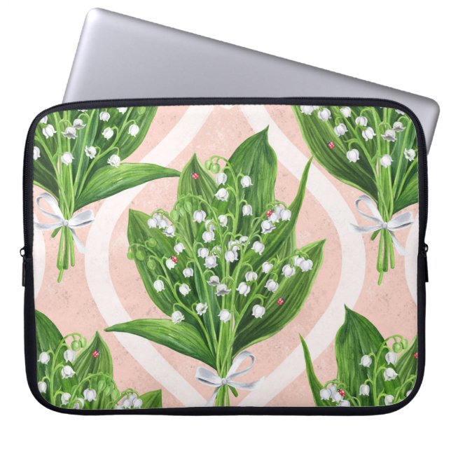 Capa Para Notebook Buquê de lilly das flores do vale a rosa (Frente)
