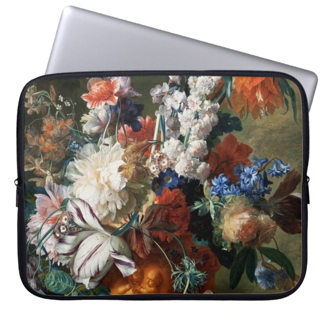 Capa Para Notebook Buquê de Van Huysum da bolsa de laptop das flores (Frente)