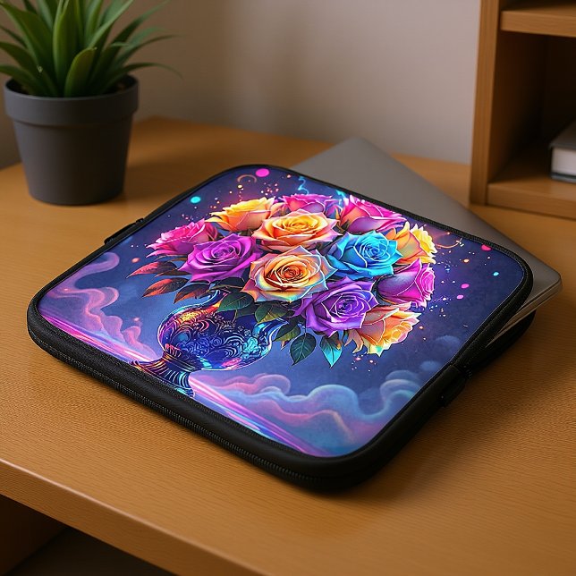 Capa Para Notebook Buquê Vibrante (Criador carregado)