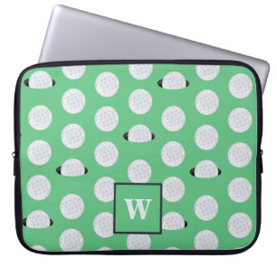 Capa Para Notebook Buraco De Golfe Monograma Em Uma Bolsa De Golfe