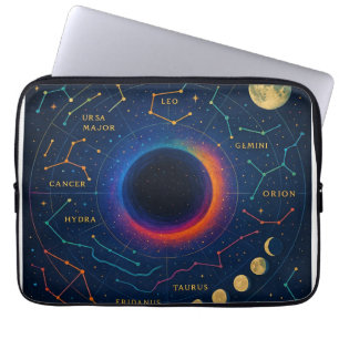 Capa Para Notebook Buraco Negro Cósmico e Constelações Arte - Celesti