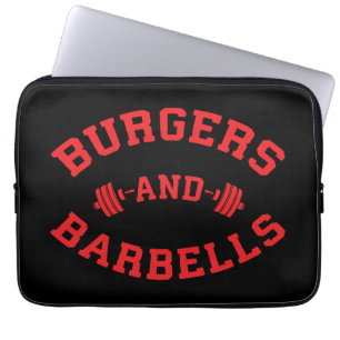 Capa Para Notebook Burgers e Barbells - Motivação de Erradão