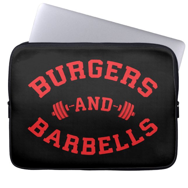 Capa Para Notebook Burgers e Barbells - Motivação de Erradão (Frente)