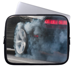 Capa Para Notebook Burout de carro preto