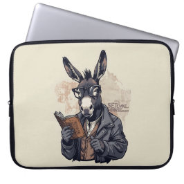 Capa Para Notebook Burro Sábio — Estojo para Laptop
