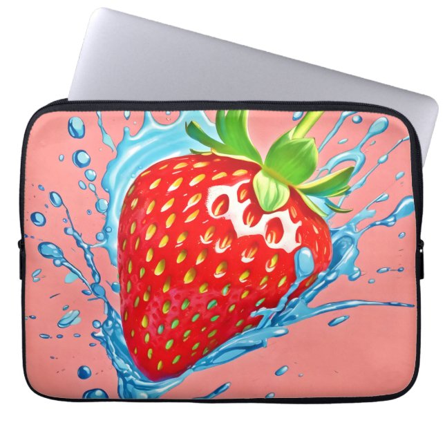 Capa Para Notebook Burst de Morango Fresco (Frente)