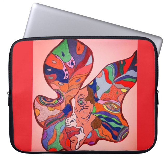 Capa Para Notebook Butterfly Leaf Portrait Laptop Sleeve (Frente)