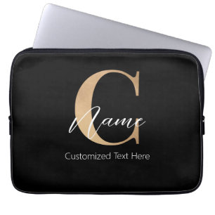 Capa Para Notebook C & Name Iniciais Monogramados Modernos Personaliz