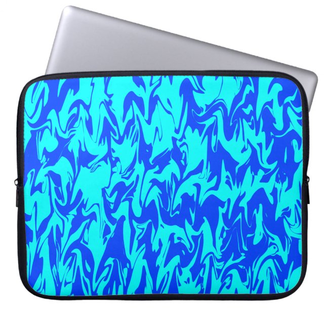 Capa Para Notebook Cabeça Abstrato azul (Frente)