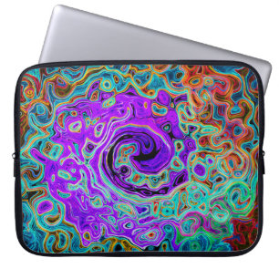 Capa Para Notebook Cabeça Colorida Púrpura Abstrato Retro Líquido