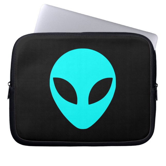 Capa Para Notebook Cabeça de Alienígena Aqua (Frente)