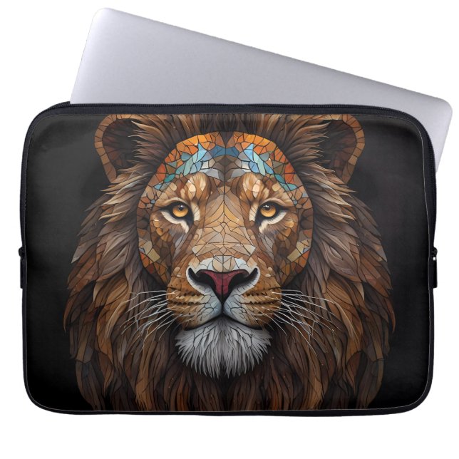 Capa Para Notebook Cabeça de Leão Mágico Majestoso (Frente)