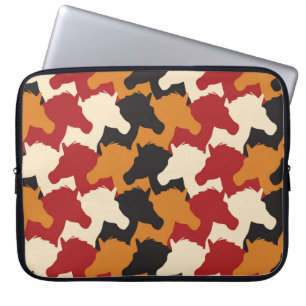 Capa Para Notebook Cabeças de unicórnio de camuflagem, padrão repetit