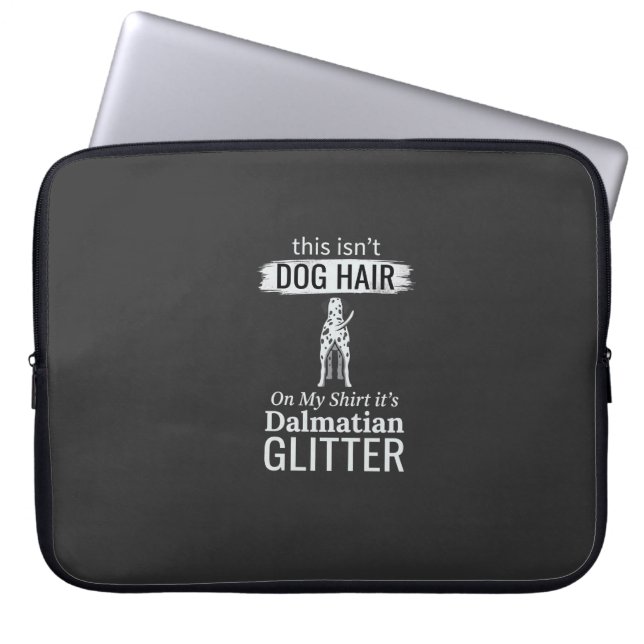 Capa Para Notebook Cabelo de Cachorro Dálmata Brilho Pet Divertido (Frente)