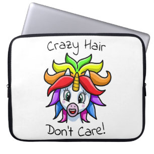 Capa Para Notebook Cabelo Louco do Unicórnio Não se importa