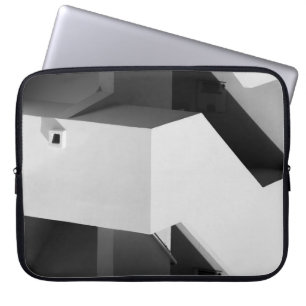 CAPA PARA NOTEBOOK CABINETE DE MADEIRA BRANCA E NEGRA