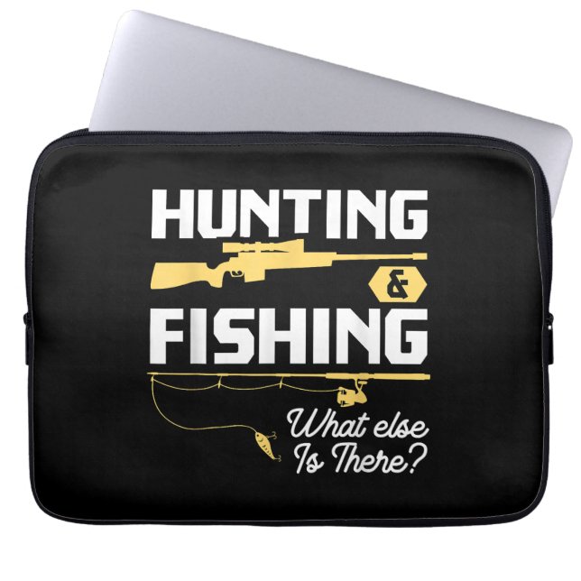 Capa Para Notebook Caça e Pesca - O que mais existe - Fishe engraçado (Frente)