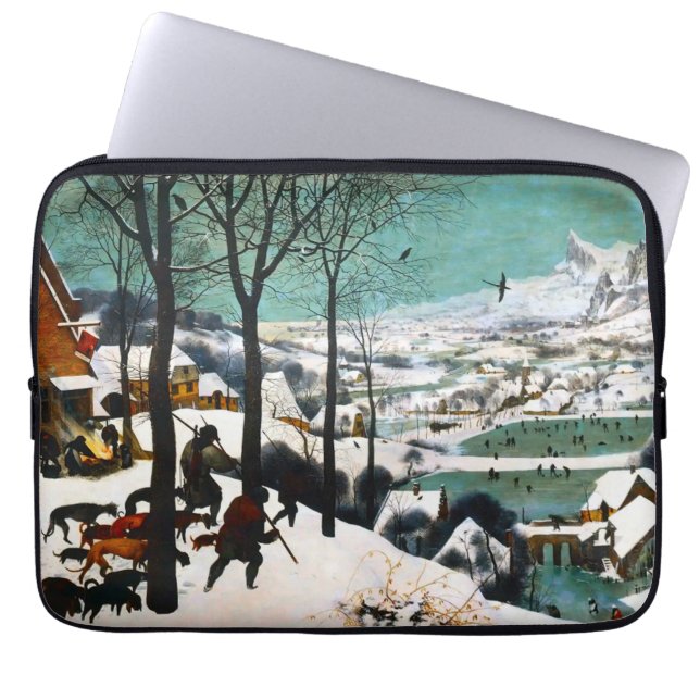 Capa Para Notebook Caçadores na Paisagem da Neve Pieter Bruegel (Frente)