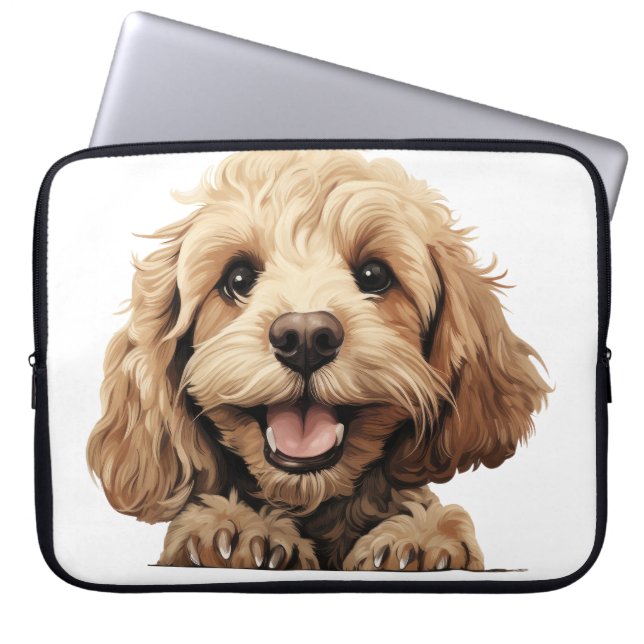 CAPA PARA NOTEBOOK CACHAPO DE COCKAPOO CUTE TAN (Frente)