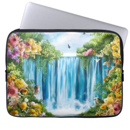 Capa Para Notebook Cachoeira pintada à aquarela