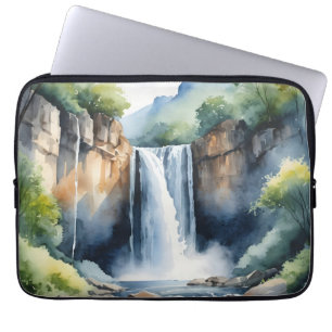 Capa Para Notebook Cachoeira pintada à aquarela