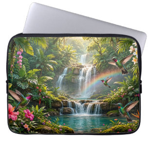 Capa Para Notebook Cachoeiras Arco-íris Beija-flores Esconderijo Trop