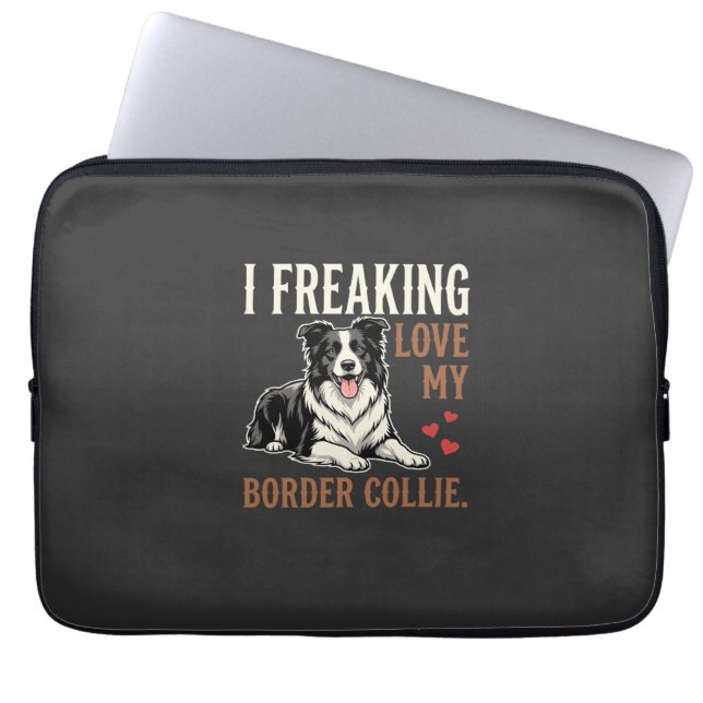 Capa Para Notebook Cachorro Amor Border Collie Engraçado (Frente)