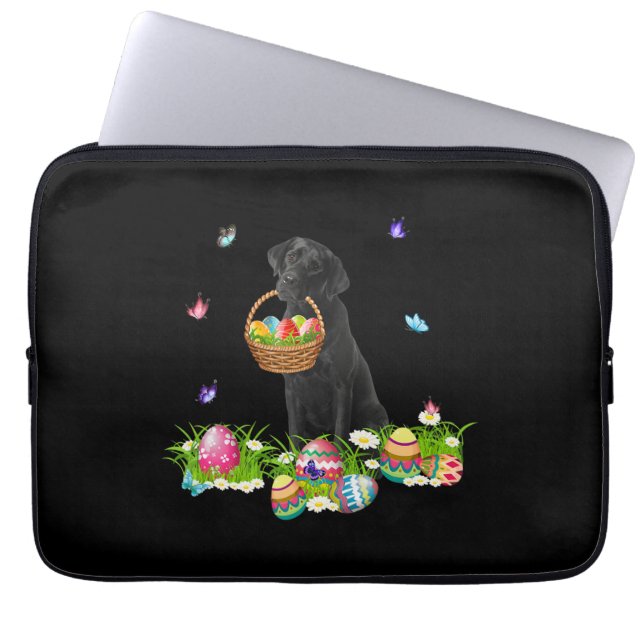 Capa Para Notebook Cachorro | Cachorro e Ovos de Páscoa de Coelhão Ne (Frente)