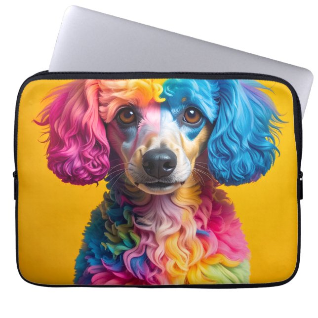 Capa Para Notebook Cachorro Colorido (Frente)