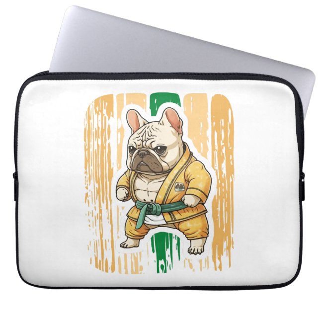 Capa Para Notebook Cachorro Conhece Karate (Frente)