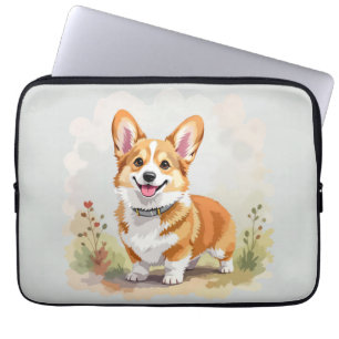 Capa Para Notebook Cachorro Corgi Galês Pembroke Vermelho Fofo