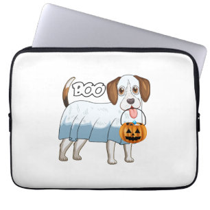 Capa Para Notebook Cachorro de Halloween Beagle Fantasma